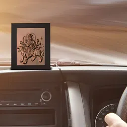 Pray Everyday Black & Bronze Durga Mata Rectangle Table Photo Frame-image-74