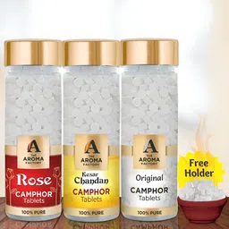The Aroma Factory 3-pcs White Rose Kesar Chandan & Original Pooja Camphor Tablets-image-27