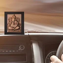 Pray Everyday Black Copper Ganesh Ji Rectangle Table Photo Frame-image-17