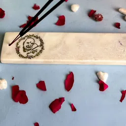 HOMEARTE Beige Agate Guru Ji Printed Incense Stick Holder-image-38