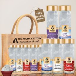 The Aroma Factory White 6 Pieces Fresh,Original,Rose,Lavender & Jasmine Scented Camphors-18