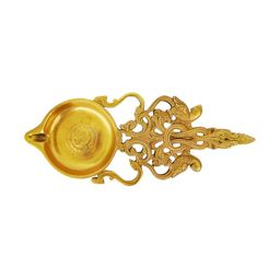 Aakrati Gold Toned Brass Hawan Spoon Pooja Diya-image-54