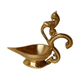 Aakrati Gold Toned Carved Brass Diya-image-78