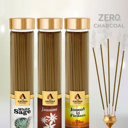 The Aroma Factory Brown 3 Pieces White Sage- Jasmine & Attar Jannat Incense Sticks-image-88