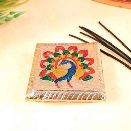 apka mart Beige & Red Minakari Puja Chowki Bajot-image-71