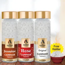 The Aroma Factory 3 Pieces White Jasmine, Rose & Original Scented Camphors-55