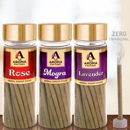 The Aroma Factory Brown 3 Pieces Herbal Dhoop Sticks-47