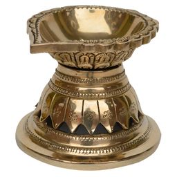 Aakrati Gold Toned Ethnic Design Brass Diya-image-35