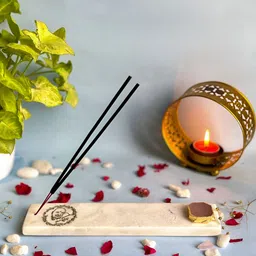 HOMEARTE Beige  Guru Ji Printed Incense Stick Holder-image-34