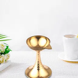 DOKCHAN Gold-Toned Brass Diya  Pooja Essential-image-18