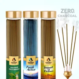 The Aroma Factory Brown 3 Pieces Patchouli-Fresh Active & Attar JannatIncense Sticks-20