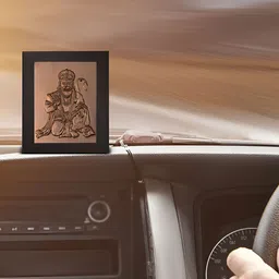 Pray Everyday Black Bronze Hanuman JI Rectangle Table Photo Frame-image-23