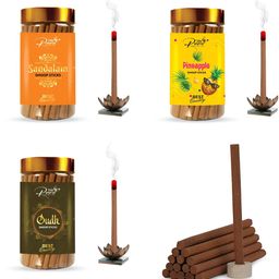 THE RUPAWAT Perfumery House 3-pcs Brown Sandalam Pineapple & Oudh Incense Sticks-58