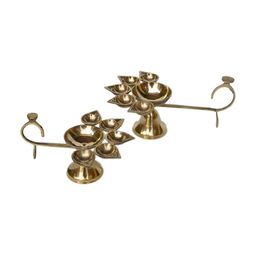 Aakrati 2 Pcs Yellow Brass Panch Deepak-image-28