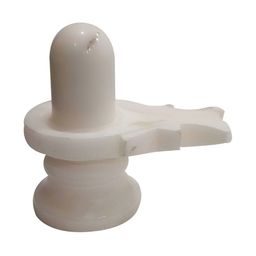 INDIA MEETS INDIA White Marble Shiva Lingam Statue-image-14