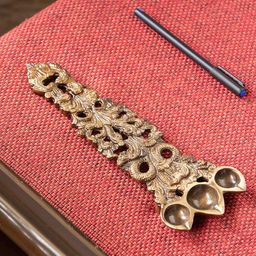 ExclusiveLane The Sizzling Gold-toned Serpent Design Hand-Etched Ghee Pooja Hawan Spoon-image-58