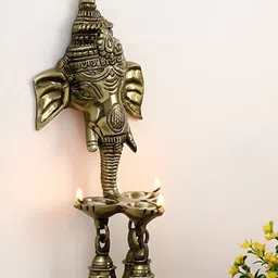 Aakrati Gold Toned Brass Pooja Essentials-picture-40