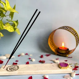 HOMEARTE Beige Agate Guru Ji Incense Stick Holder-image-36