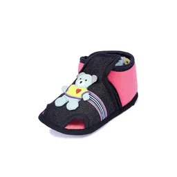 Butterthief Infants Kids Applique Teddy Fabric Booties-54