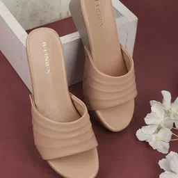 ICONICS Beige Wedge Sandals-48