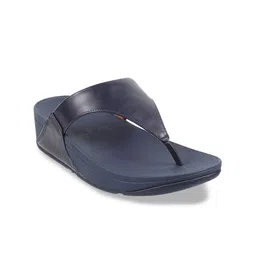fitflop Blue Leather Flatform Heels-36