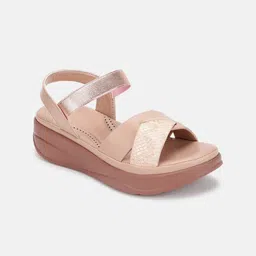 Marc Loire Textured Open Toe Flatform Heels-13