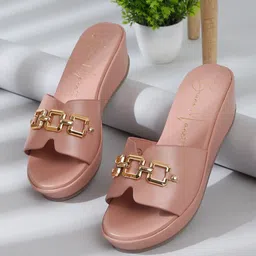 Bruno Manetti PU Party Wedge Sandals-55