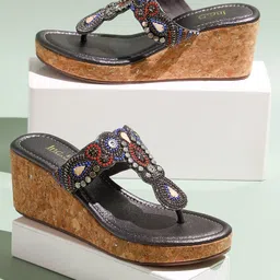 Inc 5 Embroidered Wedge Heels-image-28