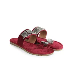FABBMATE Women Embellished T-Strap Flats-picture-18