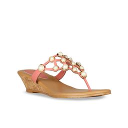 Bata Embellished Open Toe Wedges-22