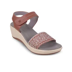 Mochi Textured Open Toe Comfort Heels-10