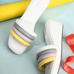 pelle albero Colourblocked Wedge Sandals-30