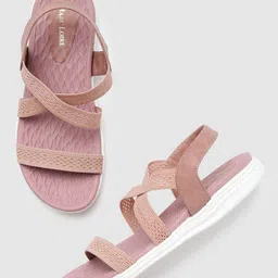 Marc Loire Nude-Coloured PU Flatform Sandals-21