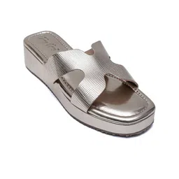 Dapper Feet-Fancy Nancy H- Strap Textured Flatform Heels-55