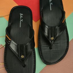 John Karsun Men Black Comfort Sandals-image-53