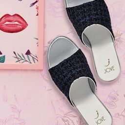 Jove Women Blue Open Toe Flats-image-9