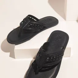 PRIVO by Inc.5 Men Textured Leather Comfort Sandals-picture-24
