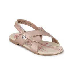 toothless Girls Rose Gold Printed Disney Princess Fashion Sandals-picture-38