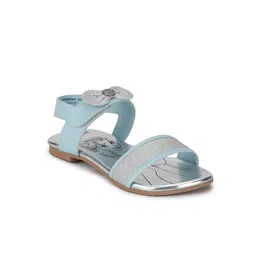 toothless Girls Blue Embellished Disney Frozen Fashion Sandals With Bows-image-68
