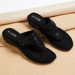 CODE by Lifestyle Women Embellished Wedge Heel Sandals-43