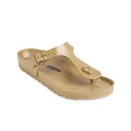 Birkenstock Unisex Regular Width Glamour Gold Gizeh Essentials Slide Sandals-image-46