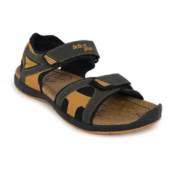 Action Plus Men Beige & Olive Green Colourblocked Sports Sandals-image-70