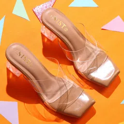 GNIST Cross Strap Block Heels-8