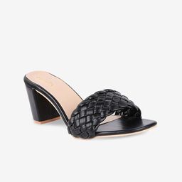 AXIUM Braided Open Toe Block Heels-5