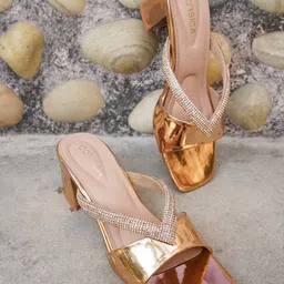 CORSICA Embellished Open Toe Block Heels-56