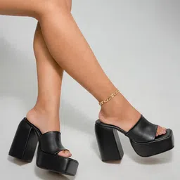 Shoetopia Open Toe Platform Heels-12