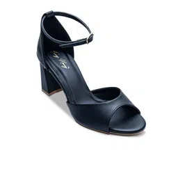 Dapper Feet-Fancy Nancy Open Toe Block Heels With Ankle Loop-48