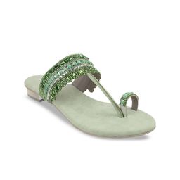 Mochi Ethnic Embellished Block Heels-16
