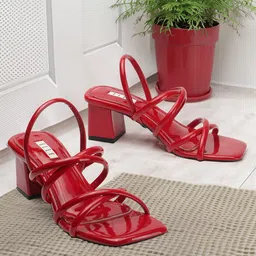 ELLE Strappy Block Heels With Backstrap-26