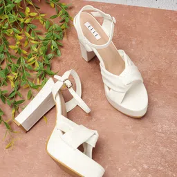 ELLE Twisted Strap Platform Heels-41